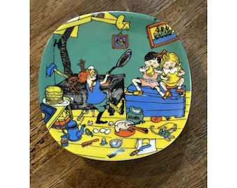 Rare Hard To Find Rorstrand Sweden Wall Plate Pippi Longstocking 1970's