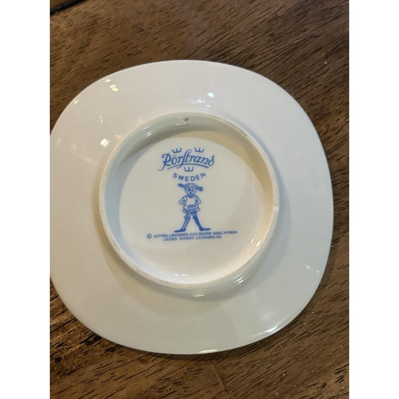Rare Hard To Find Rorstrand Sweden Wall Plate Pippi Longstocking 1970's image 2