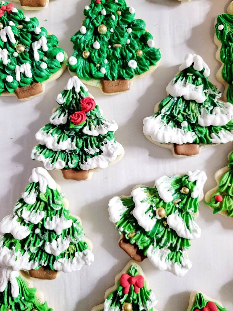 Christmas Tree Sugar Cookies