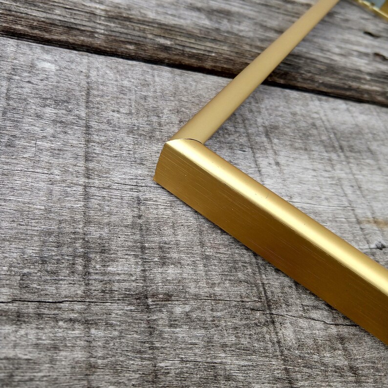 8x12 Modern Gold Matte Picture Frame Skinny Gold Frame Mid Etsy