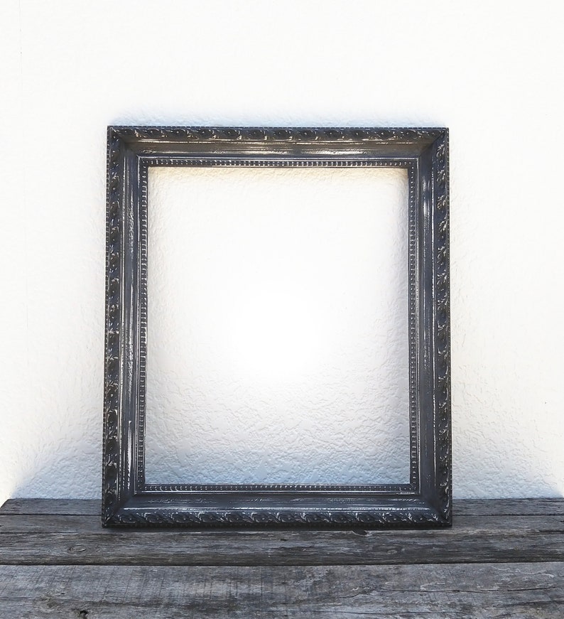Large Distressed Ornate 20x24 Charcoal Picture Frame Dark