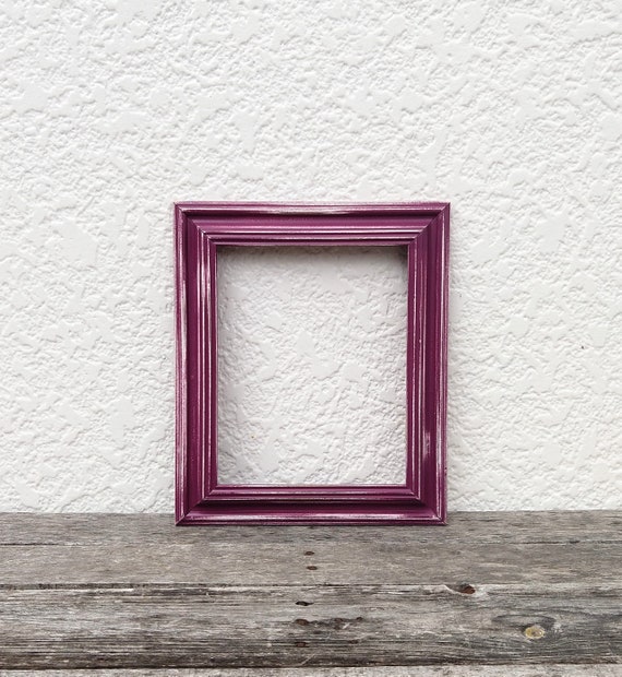 Rustic Magenta Pink 8x10 Custom Painted Distressed Wood Frame Raspberry Red Dark Nursery Baby Decor Wedding