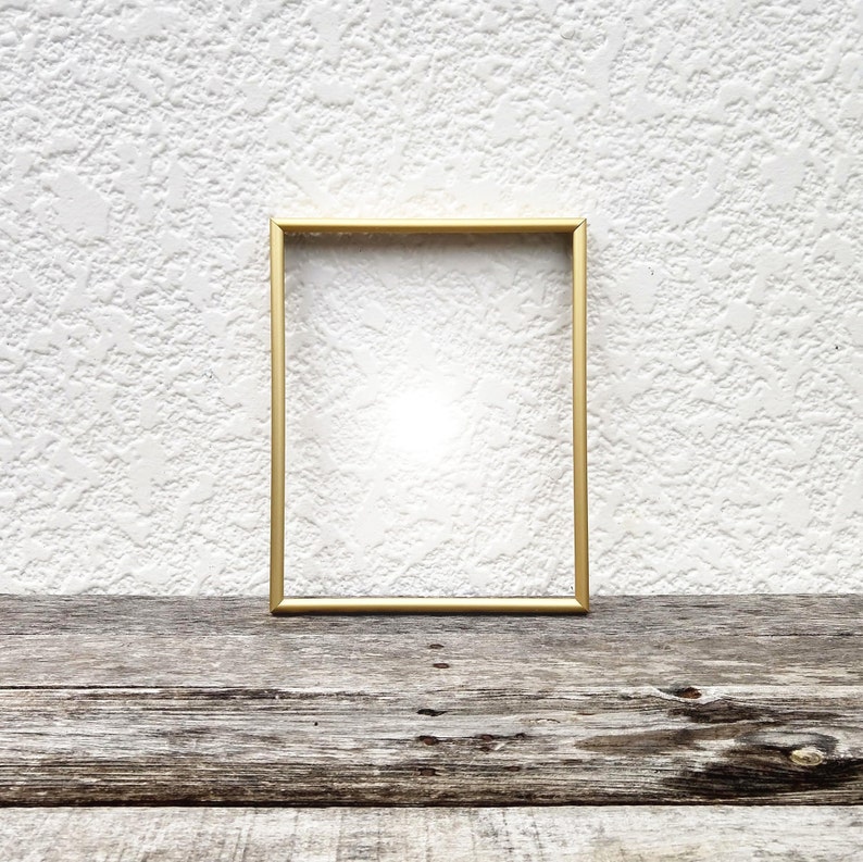 8x12 Modern Gold Matte Picture Frame Skinny Gold Frame Mid Etsy