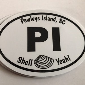 Pawleys Island Shell Car Sticker - South Carolina Decal
