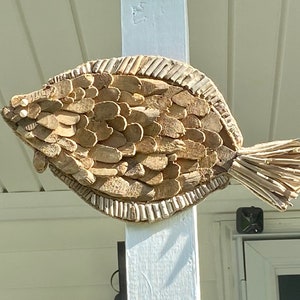 Driftwood Fish - Flounder - Housewarming - Rustic - SC - Beach - coastal - wall decor - fish - fluke - Pawleys Island