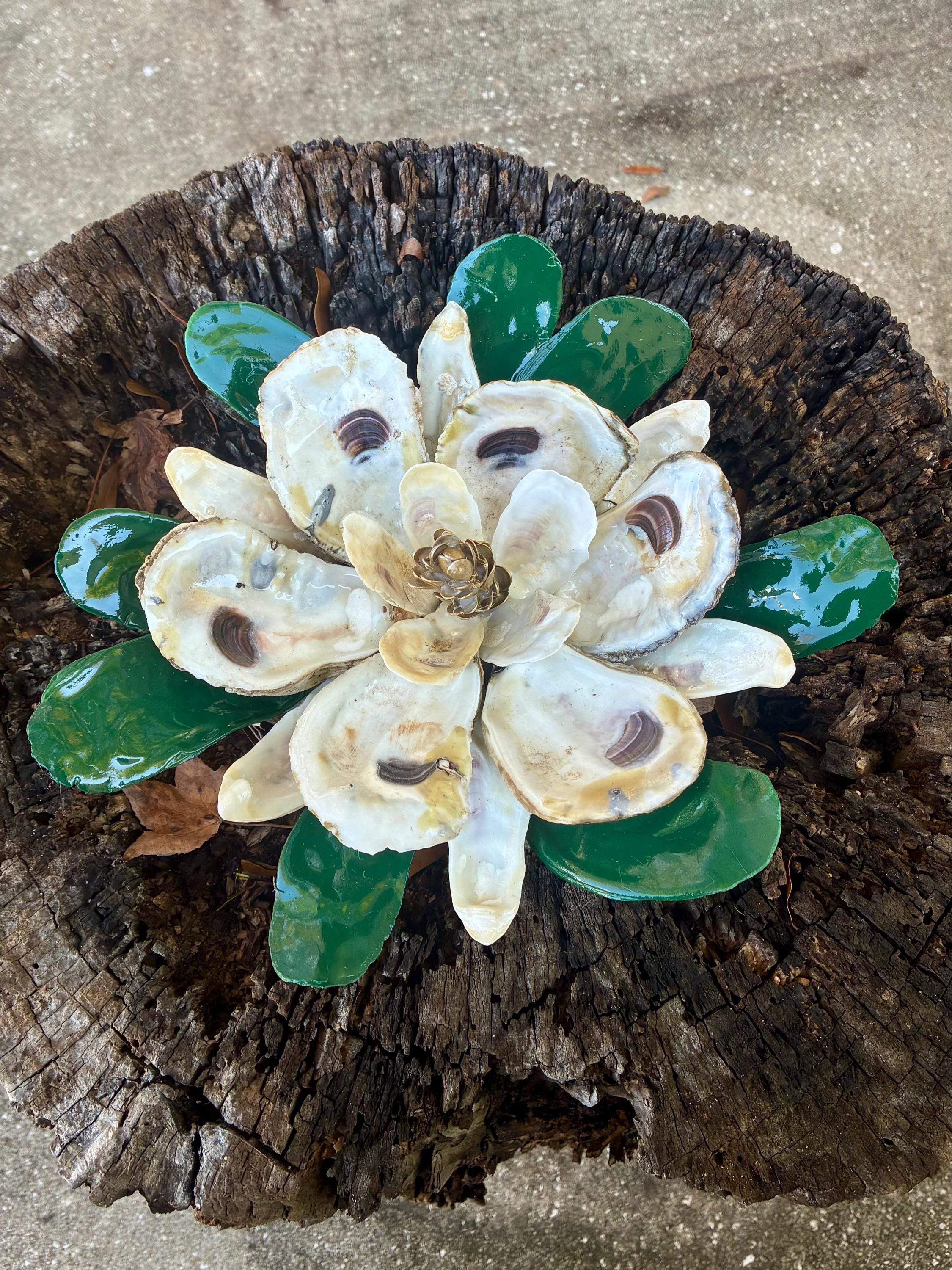 Oyster Shell Magnolia Blossom - Hand Painted - Southern Charm