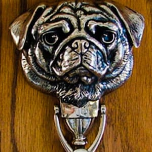 Fine Art Bronze Pug Door Knocker