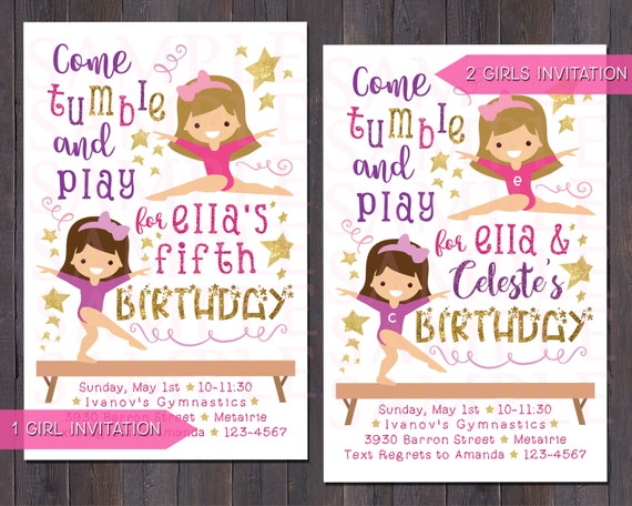 gymnastics girls birthday party