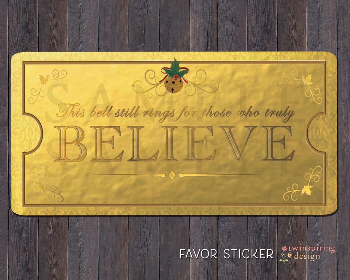Polar Express Golden Ticket Printable - Printable Word Searches