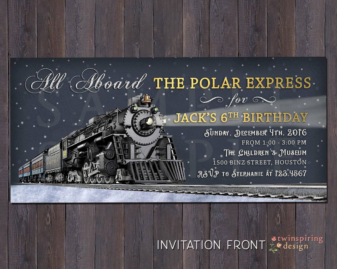 Polar Express Golden Ticket Birthday Etsy
