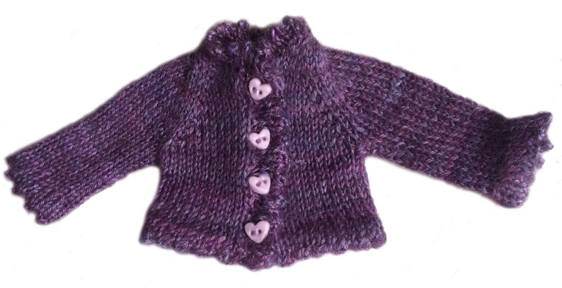 PDF Pattern to download Knitting pattern of cardigan for Bratz, PureNeemo, Blythe dolls image 1