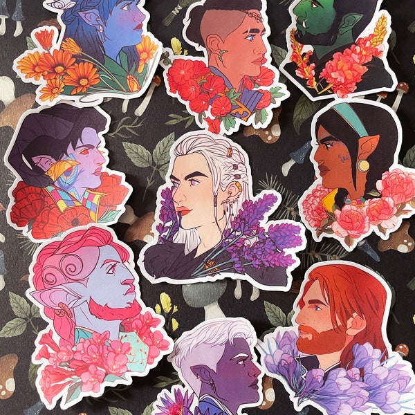 Mighty Nein Floral Stickers