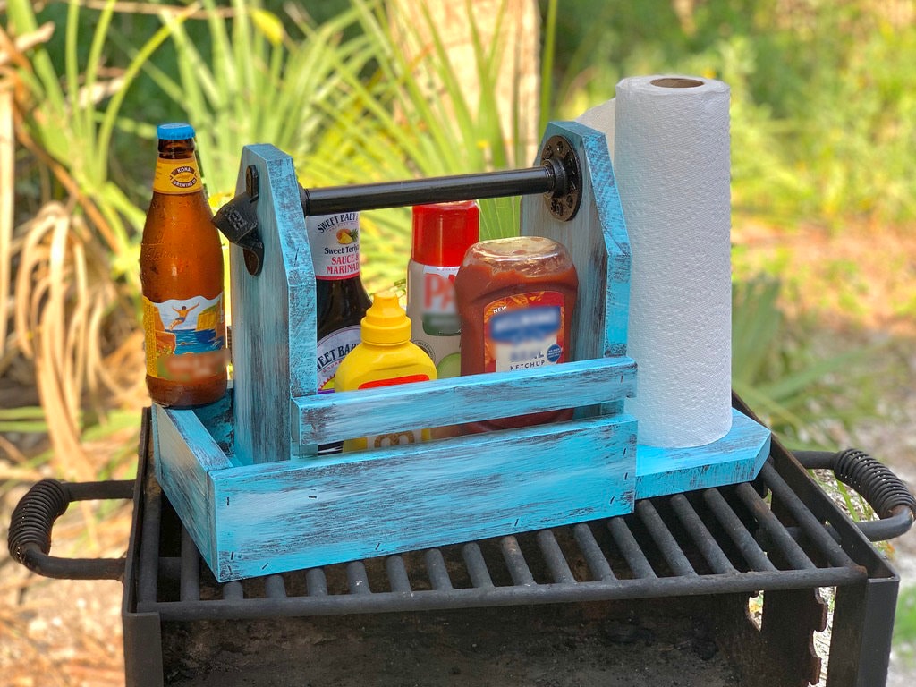 Condiment Caddy Grill Accessories Beer Caddy BBQ Gift Customized