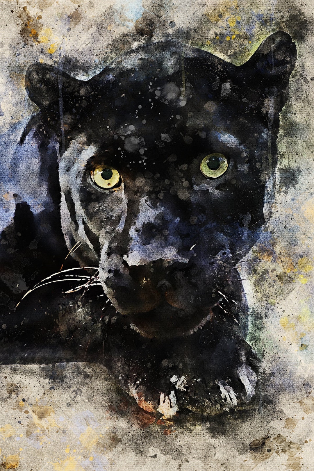 Black on sale panther painting