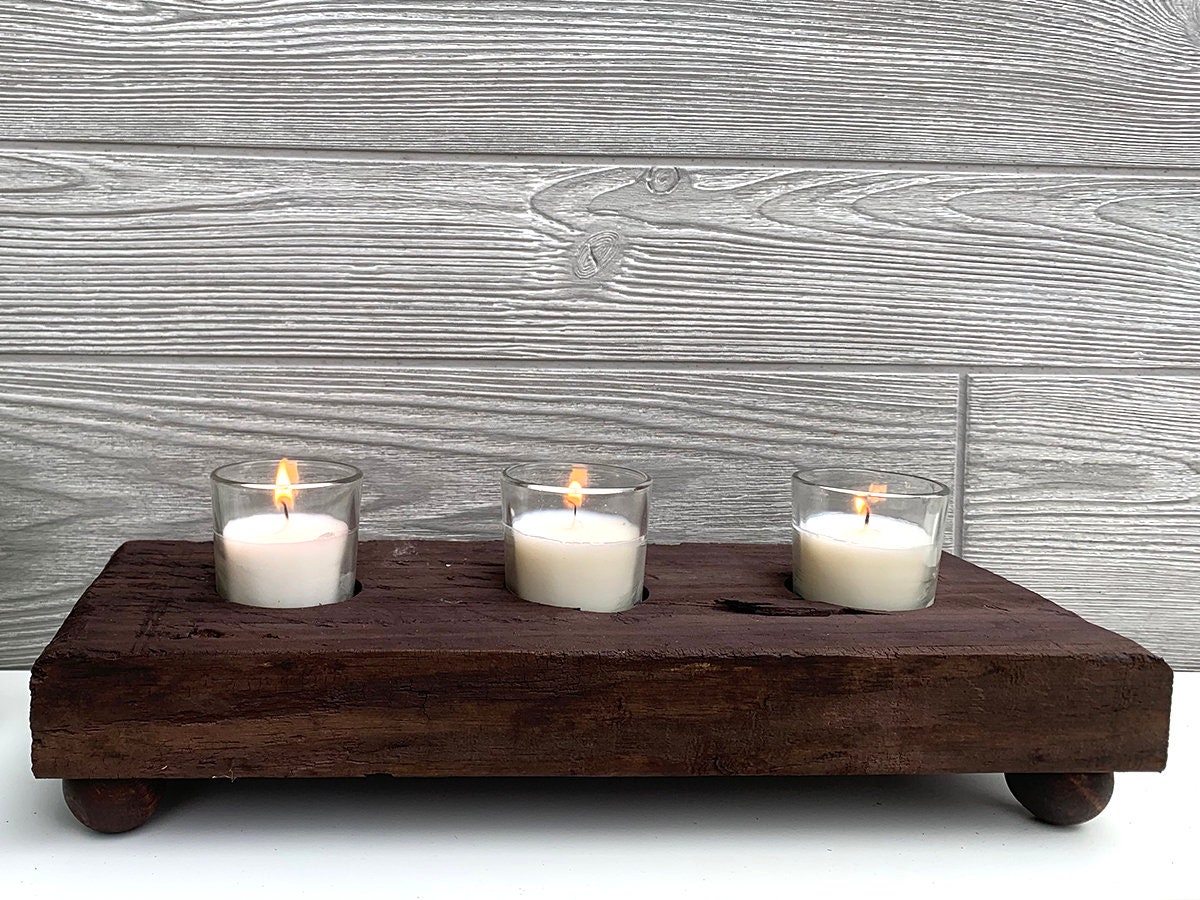 Spa Decor Candle Holder Candle Gift Set Votive Candles Etsy