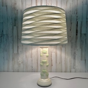Bamboo Lamp Vintage Midcentury Lamp Boho Chic Lighting Simple Accent Lamp Vintage Lighting Lamp with Shade