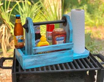 Barbecue Caddy - Accessori per grigliate - Portabicchieri - Regalo per barbecue
