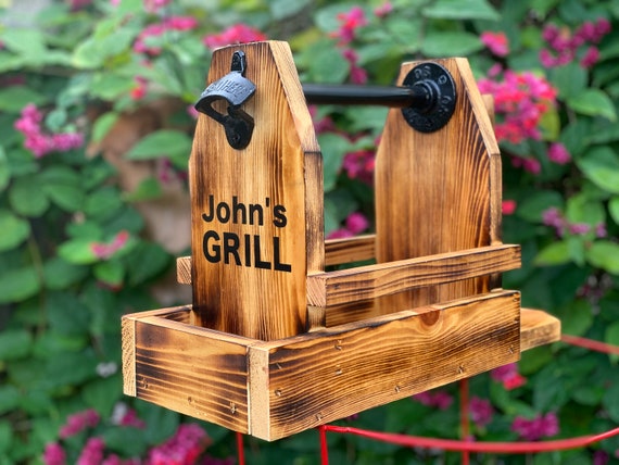 Grilling Gifts, Grill Timer Wood Sign, BBQ Gift for men, Beer