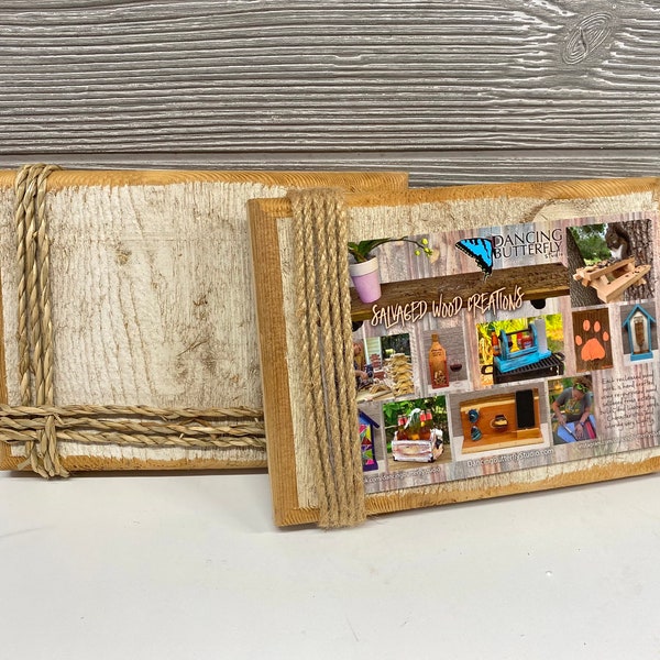 Wood Frame - Photo Holder - Repurposed Salvaged Picture Holder