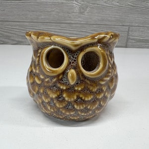 Owl Candle Holder - Tea Light Holder - Small Candle Holder - Animal Candles - Vintage Candle Pottery