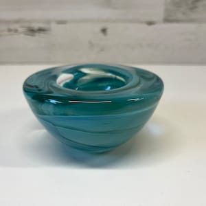 Kosta Boda Glass - Vintage Geode Bowl - Midcentury Glass Art - Smokey Glass
