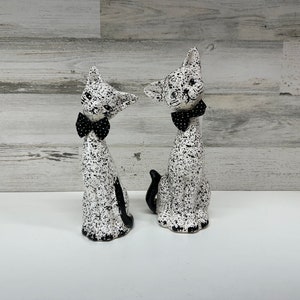 Midcentury Katzen - Katzenskulpturen - MCM Katzenkunst - MCM Katzen Buchstützen - Katzengeschenke - Vintage Katzen - Süße Katze