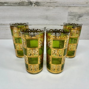 Culver Glasses Midcentury Highball Glasses Prado Culver Collins Glass Set MCM Barware