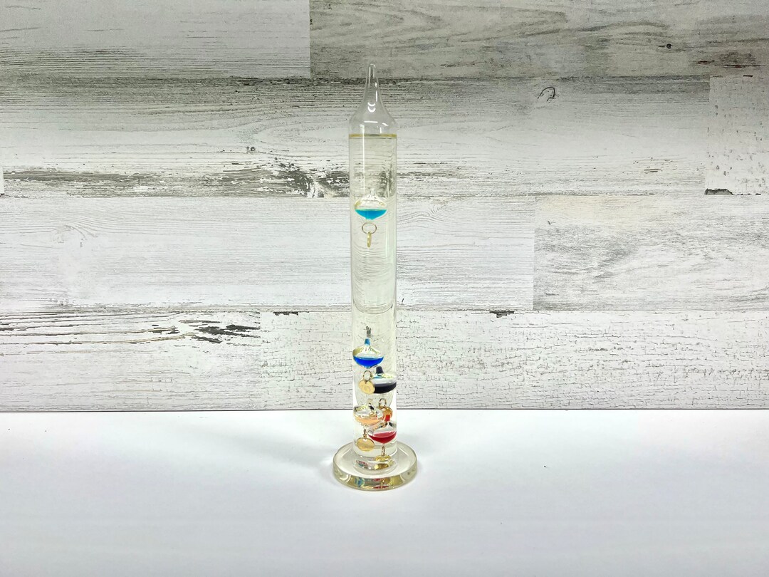 Galileo Thermometer Vintage Thermometer Temperature Gage Etsy Australia