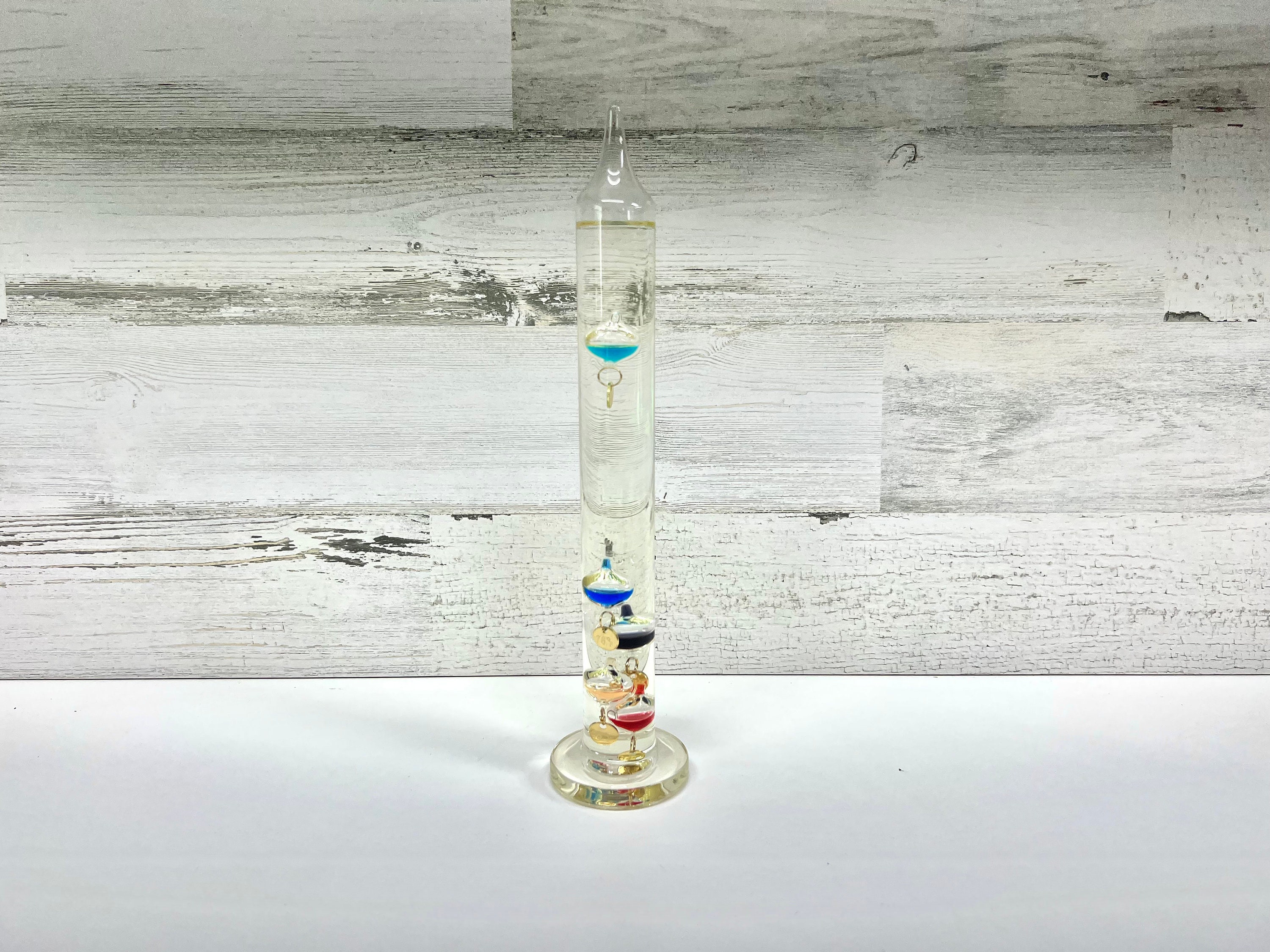 Hanging Galileo Thermometer ON A Metal Stand | Measures temperatures from  18 Degrees Centigrade to 24 Degrees | Also in Fahrenheit | Weather Station  