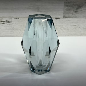 Candle Holder - Crystal Art - Asta Stromberg Strombergshyttan Bud Vase - Faceted Crystal Art