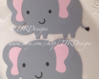 4 5 elephant cut outs elephant die cut baby shower etsy