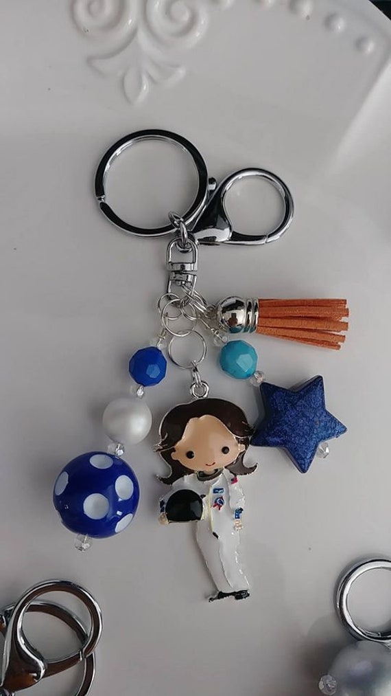 Atronaut Keychain- Astronaut Present- Astronaut Girl Present- Atronaut Girl Keychain Il_570xn