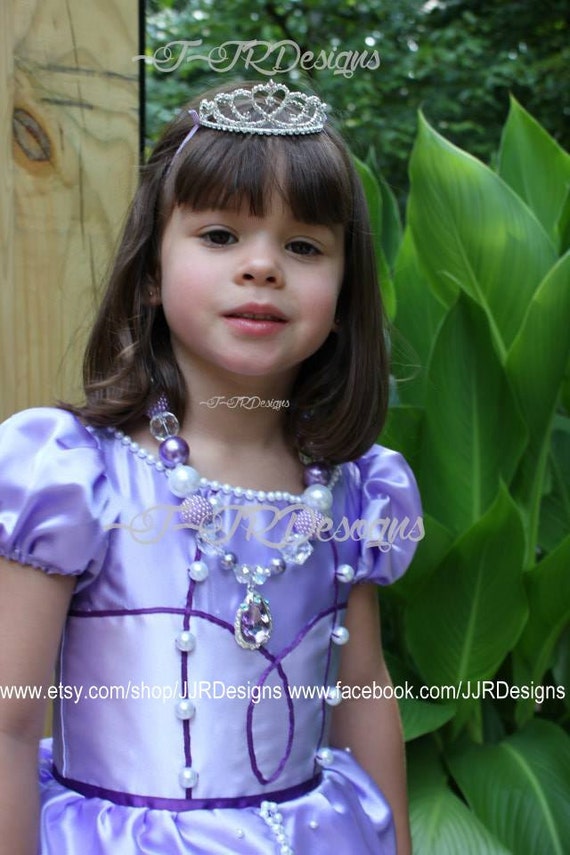 Sofia the First Inspired Tiara- Sofia the First Inspired headband- Tiara Headband- Full Crown-Newborn Tiara- Tiara- Full Crown-Sofia Tiara Il_570xn