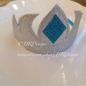 Elsa Crown- Frozen Inspired Crown- Frozen Crown- Princess Elsa Inspired- Tiara Felt Crown Headband- Frozen Crown Headband