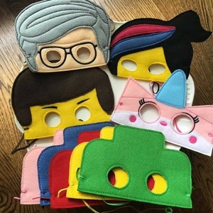 Lego Inspired Mask- Lego Inspired Masks- Emmet Inspired Masks- Lego ...