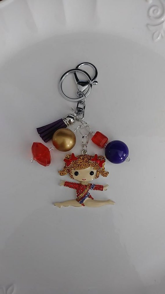 Gymnastics Keychain- Gymnastics Coach Gift- Gymnastics End of Year Gift- Gymnastics Fan Il_570xn