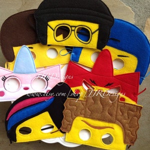 Lego Inspired Mask- Lego Inspired Masks- Emmet Inspired Masks- Lego ...
