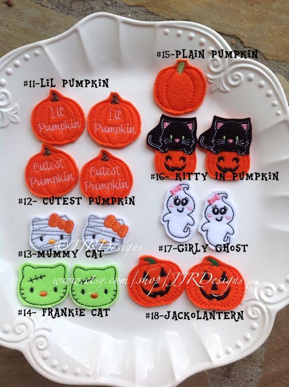 Felties-Hair Clips, Felties, Halloween Felties- Halloween- Halloween Hair Clips Il_570xn