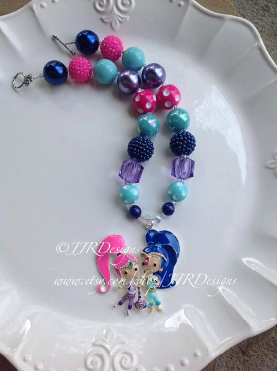 Shimmer and Shine Inspired Necklace- Shimmer Necklace- Shine Necklace- Genie Necklace Il_570xn