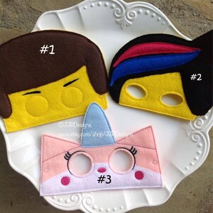Lego Inspired Mask- Lego Inspired Masks- Emmet Inspired Masks- Lego ...
