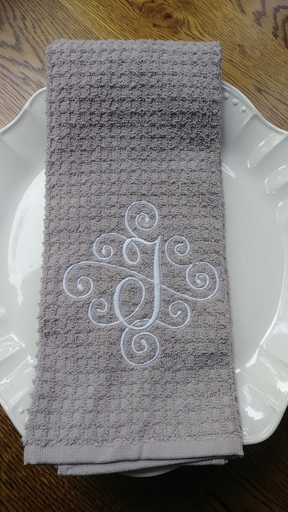 Ready to ship! Kitchen Towel- "J" Monogrammed Kitchen Towel Il_570xn