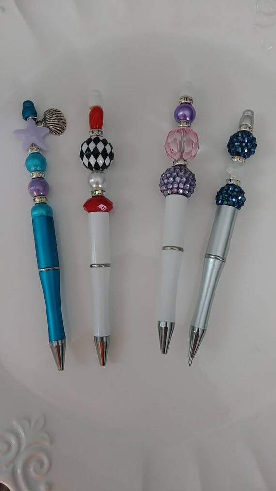 Gift Pens- Mermaid Gift Pens- Beaded Pens- Beaded Gift Pens- Fancy Pen Gift- Blue Pen Gift Il_570xn