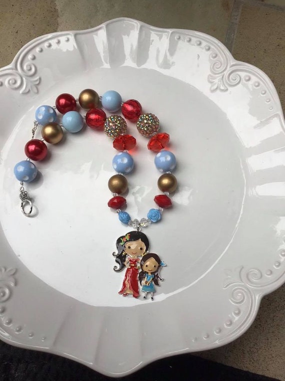 Elena Inspired Girl Necklace with Crystals- Elena Chunky Necklace Il_570xn