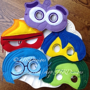 Feelings Mask- Joy Mask- Sadness Mask- Fear Mask- Anger Mask- Emotions Mask-Emotion Masks-Inside Out Inspired Masks