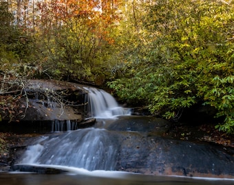 Cedar Rock Falls Print - DuPont Wald, Herbstkaskade Foto