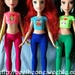Leggings pants for Disney Princesses/Frozen/Elena of Avalor Hasbro dolls - pink, blue or green - Collection Basics