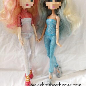 Langer, trägerloser Jumpsuit für Ever After High Puppen – 2 Farben – Basics Kollektion