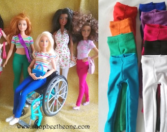 Leggings long pants for Barbie dolls - 9 colors - 4 sizes (Classic/90s, Curvy, Petite or Tall) - Collection Basics
