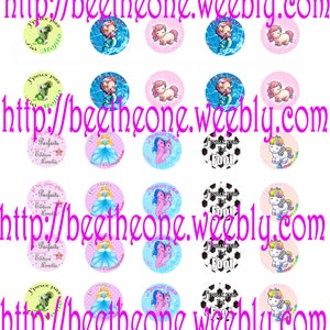 Digitale Bilder für Cabochons Sätze "Ich kann nicht, ich habe... / Ich bin..." (Einhorn, Mojito...) 40 25 mm Bilder Zum Herunterladen und Ausdrucken