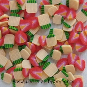 3 g (+/- 150 stuks) Fimo Polymer Clay Slices - Fruit Mix - voor nail art, sieraden, decoratie, scrapbooking...